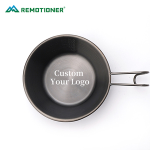 Ciotola da Campeggio Portatile con Logo Personalizzato (MOQ: 50 PEZZI) - Tazza Sierra in Acciaio Inox 304 con Manico per Appendere, Ideale per Escursionismo e Cucina all'Aperto - Product Image 4