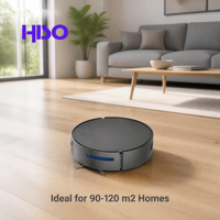 Robot Aspirateur Laveur avec Navigation Gyroscopique, Moteur Sans Balais, Capacité 500ml, Télécommande pour Maison et Hôtel (90-120 m²), Nettoyage Automatique des Sols