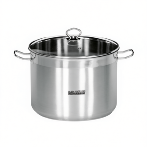 Casserole multi-usages KARL KRGER Maxi 20 L en acier inoxydable avec couvercle en verre - Product Image 2