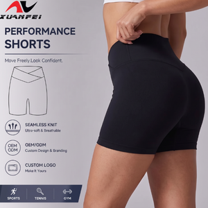 Hot Gym Clothing Seamless Yoga Pants Women Yoga Shorts Tights V Waist Scrunch Butt Short <strong>Legging</strong> - Product Image 1