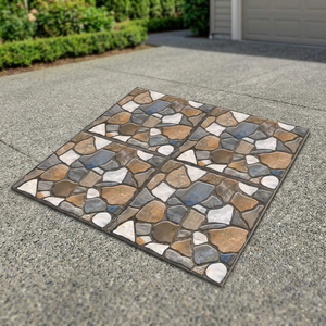 Embossed Design Non-Slip Full Body Porcelain Heavy Duty Parking Floor Tiles 400x400mm 40x40cm Affordable Price Floor Tiles - Product Image 1