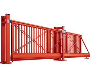 Custom-Colored Automatic Aluminum Cantilever Sliding <b>Gates</b> for Outdoor Entry for Commercial Villa School Hospital Industrial - Product Image 6