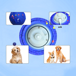 Vente en gros Balles électriques <span class=keywords><strong>anti</strong></span>-<span class=keywords><strong>stress</strong></span> personnalisées pour chiens Balle à mâcher roulante en caoutchouc Jouet interactif pour animaux de compagnie - Product Image 6