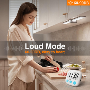 <b>LED</b> Counter Display Alarm <b>Clock</b> Manual Electronic Countdown Sports Magnetic Digital Timer Kitchen Cooking Shower Study Stopwatch - Product Image 4