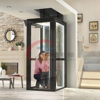 Petit ascenseur domestique de haute qualité en verre panoramique pour 2 personnes, mini ascenseur résidentiel en malaisie