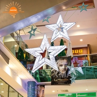 Kommerzielle 3ft 4ft 5ft 6ft 8ft 3D große LED Weihnachts stern Outdoor-Dekoration
