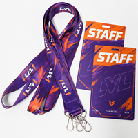 Lanière personnalisée avec logo VIP, porte-carte, sublimation, polyester, pour événements, conférences, cadeaux promotionnels