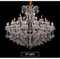 Lustre en cristal de style nordique classique Maria Theresa pour hôtel, salon, salle à manger, villa, éclairage intérieur