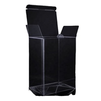 Boîte d'emballage en plastique PET transparente pliable en PVC pour l'impression, recyclable, pour l'affichage d'aliments ou de cadeaux, boîte rectangulaire d'emballage en gros