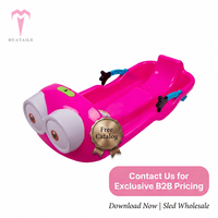 Luge en plastique pour enfants, style Minion, yeux de dessin animé, pas de neige nécessaire, toboggan en HDPE pour le désert, la plage, le sable, jouet d'extérieur robuste, capacité 120 kg