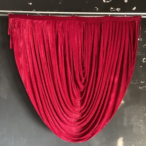 Rideau de fond de scène de mariage en soie de lait, style luxe léger, avec franges en feuille de lotus en <span class=keywords><strong>cascade</strong></span> - Product Image 4