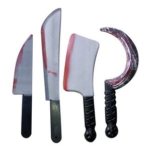 <span class=keywords><strong>Halloween</strong></span> armas sangrientas falso plástico <span class=keywords><strong>carnicero</strong></span> cuchillo Hoz - Product Image 1