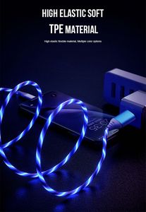 Factory Price Mobile Phone Charging Cable 1m Luminous <b>LED</b> <b>Light</b> USB Type C Cable - Product Image 6