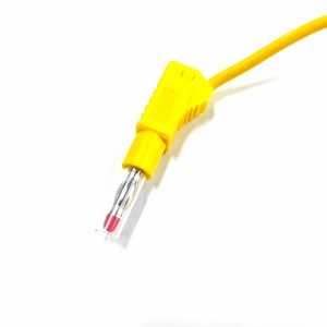 كابل اختبار بقابس موز 4 مم معزول ذكر إلى أنثى، مع غلاف PVC أصفر 2.5 مم²، محول سلك طاقة تيار مستمر للمختبرات - Product Image 2
