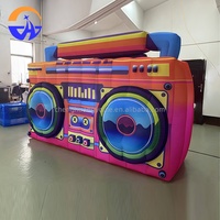 Modèle de radio gonflable coloré pour simulation, idéal pour la décoration de scènes extérieures, bars, événements publicitaires et fêtes, alimenté par prise secteur