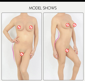 Combinaison en silicone réaliste pour femme avec formes de seins intégrées, invisible à porter, transformation de travesti, combinaison intégrale - Product Image 3