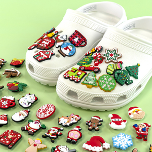 2025 Adornos de PVC personalizados para zapatos infantiles con diseños de dibujos animados de Navidad, incluyendo árbol de Navidad, Papá Noel y accesorios para zapatos, venta al por mayor - Product Image 2