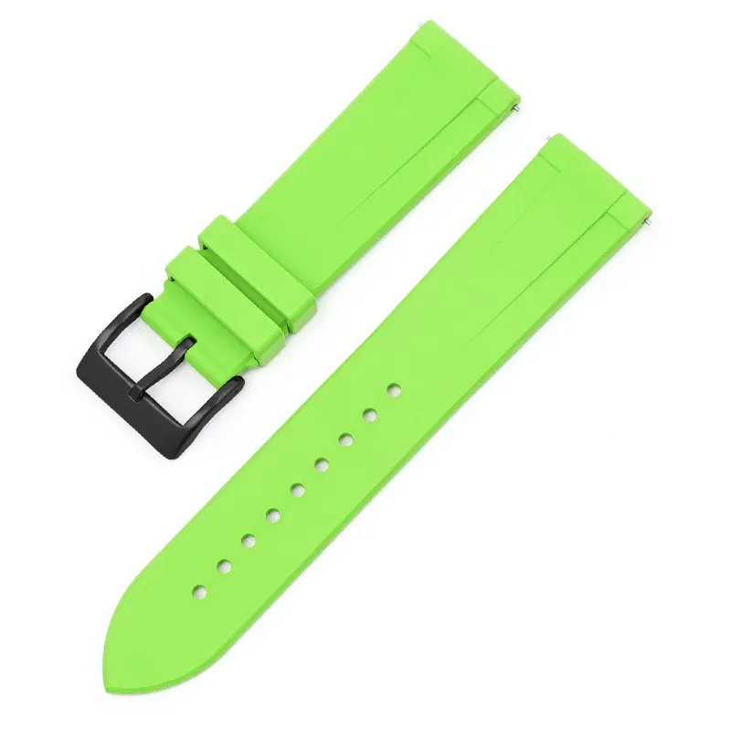 20mm 22mm Sport Waterproof FKM Tropic Rubber Smart Watch Strap Watchband for Seiko/Rolex/Casio/Huawei GT Watch Bands