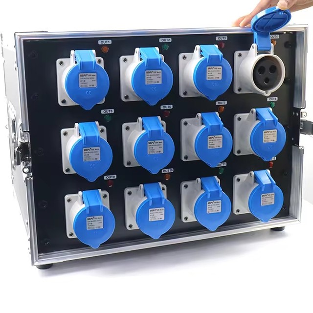 Best Selling Plug Power Distribution Box for Stage Light Portable Distribution Box Industrial Socket Stage Power