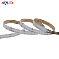 Светодиодная лента RGB 6 в 1 высокой плотности с технологией COB, CRI90, 24В, RGB CCT, 840 светодиодов на метр, без точек, ширина 12 мм, с функцией изменения цвета