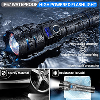 Vente Flash Lampe Torche Puissante Super Lumineuse Haut Lumen Zoomable Haute Puissance USB Rechargeable LED d'Urgence