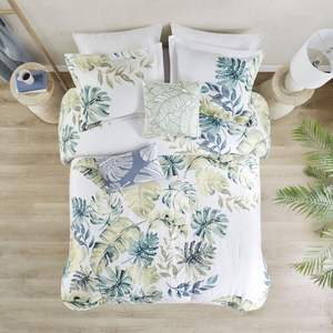 Juego de edredón DB Floral de rayas sólidas de 6 piezas de tamaño Queen, relleno de PVC de poliéster con estampado de algodón tejido para uso en el hogar, Hotel, Hospital - Product Image 3