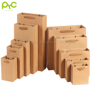 ถุงของขวัญมีหูหิ้ว,ถุงกระดาษคราฟท์ช้อปปิ้งพับได้นำกลับมาใช้ใหม่ได้พิมพ์โลโก้แบบกำหนดเอง - Product Image 6