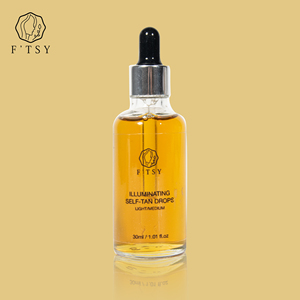 Gotas Autobronceadoras Iluminadoras Orgánicas, Aceite <span class=keywords><strong>Autobronceador</strong></span> Vegano para Rostro y Cuerpo, Aceite Bronceador de Marca Privada - Product Image 1
