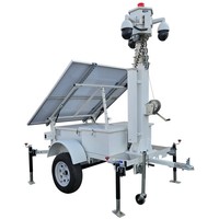 Système de caméra de surveillance mobile solaire avec NVR WiFi 8 canaux, étanche IP65, pour parking