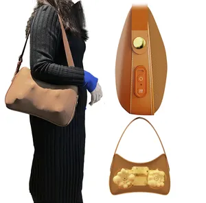 การออกแบบกระเป๋าหรูหราแบบชาร์จไฟได้ 3D ผ่อนคลายไฟฟ้าไร้สายผลิตภัณฑ์เต็มร่างกายคอหมอนนวด Shiatsu พร้อมเครื่องนวด