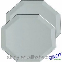 Miroirs décoratifs biseautés de 10 et 12 pouces pour centres de table de mariage, décoration intérieure, plateaux à bougies, design mural moderne