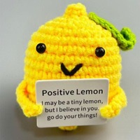 Schattige positieve citroen haakpop fruitfamilie decoratie festival cadeau ruil bureau ornament