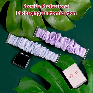Nouveau <span class=keywords><strong>bracelet</strong></span> de montre en soie de mûrier 100% avec taille et couleur personnalisées pour <span class=keywords><strong>Apple</strong></span> - Product Image 4