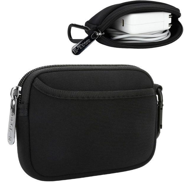 Splash-proof Resilient Neoprene Digital Pouch Air-light Multi-purpose Storage Bag for Travel Cables Chargers Power Bank Case