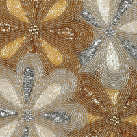 Chemin de Table en coton perlé, 1 pièce, couleur argent et or, décoratif, style ferme, noël