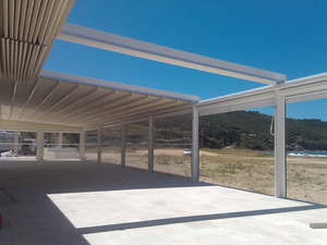 Outdoor Waterdicht Winddicht Hoge Kwaliteit Pvc Stof Met Gemotoriseerde Intrekbare Dak <span class=keywords><strong>Pergola</strong></span> - Product Image 3