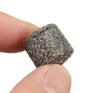 14 X 10 mm SS304 compressed knitted wire mesh / wire mesh snow foam lance mesh filter / compressed gasket foam cannon orifice me