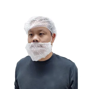 Hot Sale Disposable Nonwoven Beard Cover Men's Work Food Industry Application Hanging Head Beard Net