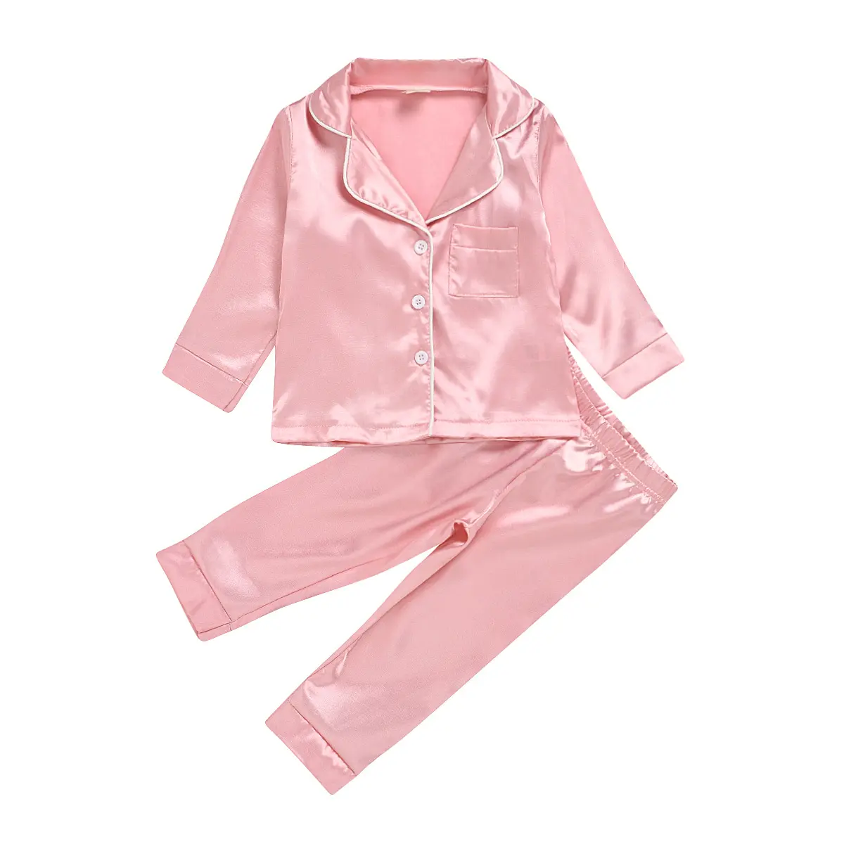 Pembe kızlar pijama çocuk pijama çocuklar için uzun kollu çocuklar eşofman giyim çocuklar için evde