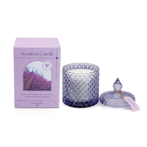 Cross-border best-selling soy wax scented <b>candle</b> gift box with carved glass, high-end fragrance, perfect as a souvenir or - Product Image 1