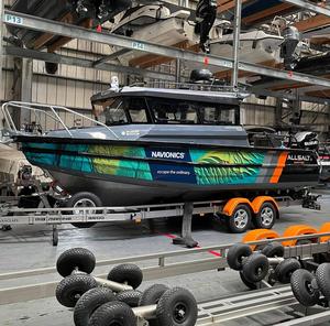 Barco <span class=keywords><strong>de</strong></span> pesca 7,5 m/25 pies Easycraft Pesca recreativa y cruceros familiares Barco <span class=keywords><strong>de</strong></span> aluminio - Product Image 4