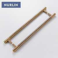 Poignée de porte en laiton Nurlin, fabriquée à la main, à motif martelé, pour porte d'entrée, installation simple ou double, pour appareils de cuisine