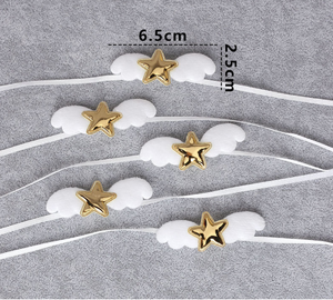 Pentagramma piccole ali budino bottiglia cinghie matrimonio dessert tavolo layout <span class=keywords><strong>festa</strong></span> di compleanno <span class=keywords><strong>festa</strong></span> del bambino decorazione fiori legati 5 pezzi - Product Image 4