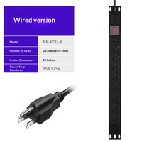 Multiprise industrielle JINQIAO 2M avec protection contre les surcharges, interrupteur 15A, pour armoire PDU, norme américaine