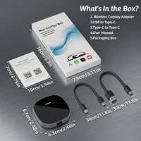 Adaptador Inalámbrico 2026 para Android Auto y Apple CarPlay, Doble WiFi, Plug and Play, Caja Inteligente con IA, con YouTube, Netflix, IPTV y TikTok