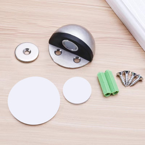 Longmei G51 Thiết Kế Hiện Đại 304/201 Thép Không Gỉ Từ Cửa Stopper Không Khoan Rùa Top Bán Tròn Chống Va Chạm Cao Su - Product Image 4