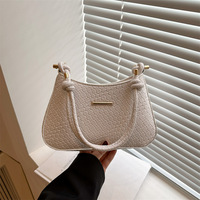 Nouveau Sac à Bandoulière Uni en Polyester avec Fermeture Éclair, Collection Printemps 2025 – Sac à Main Élégant et Tendance pour Femme