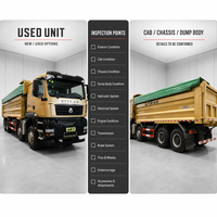 Camion benne SITRAK C7H 8x4 Euro 3 440HP d'occasion avec transmission manuelle 12 vitesses HW25712 pour l'exportation