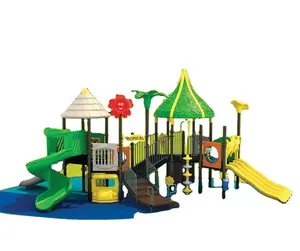 Set mainan rumah bermain anak, perlengkapan mainan slip n ayunan plastik besar untuk tempat bermain luar ruangan