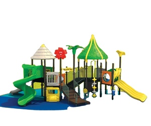 Parque infantil al aire libre, casa de juegos, equipo de juguete, parque temático, juegos de <span class=keywords><strong>columpio</strong></span>, tobogán grande de plástico - Product Image 1